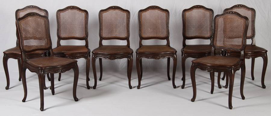 8 Antike Barock Rokoko Rococo Stühle 19 Jh. Eichenholz